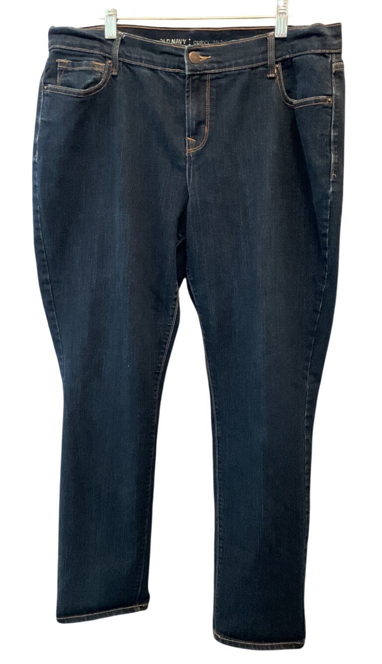 Old Navy Dark Medium Rise Smooth Pocket Jeans 12 Petite